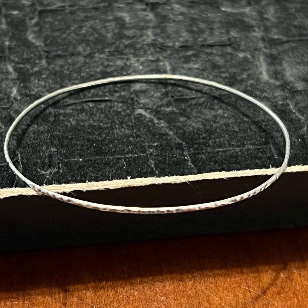 Elegant Silver Bangle Bracelet Size 2